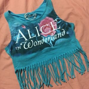Disney fringed crop top